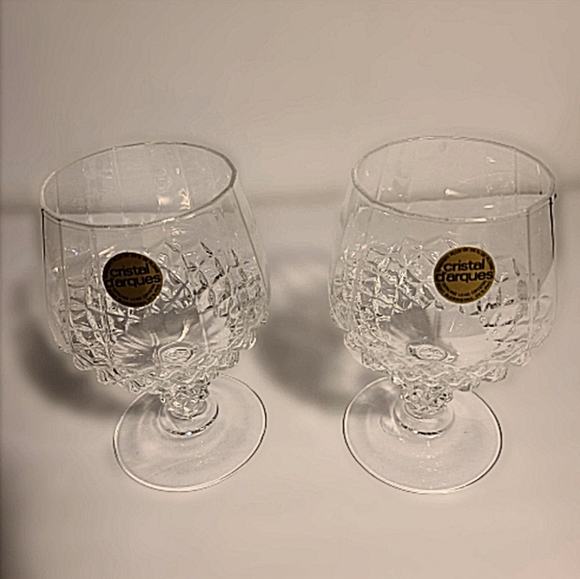 *NWOT Cristal D'Arques Longchamp Brandy/Cognac Snifters Glasses set of 4 - Picture 2 of 3